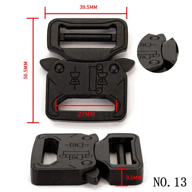 25/32/38/50/52mm Taktische Gürtelschnalle Schnellverschluss Zubehör Metall-Verschluss für Herrengürtel Taschen Ersatzschnalle DIY Gürtel Tasche – Detail 16