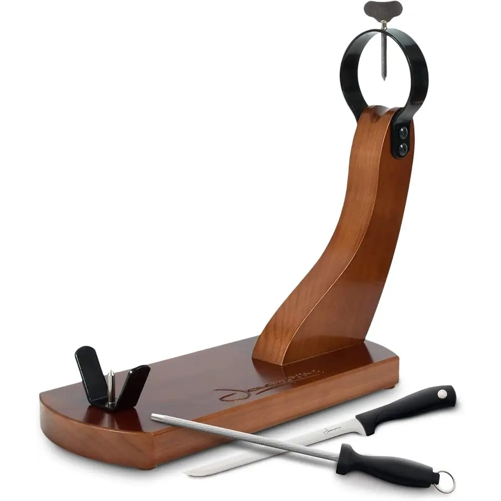 

Подставка для ветчины с противоскользящими накладками - оригинальный держатель для ветчины, а также для испанской ветчины и ветчины проскютто.