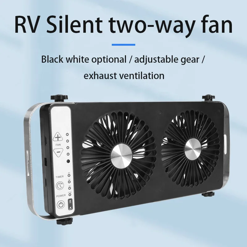 Black Portable Ventilation Exhaust Fan 12v RV Electrical System Easy Installation