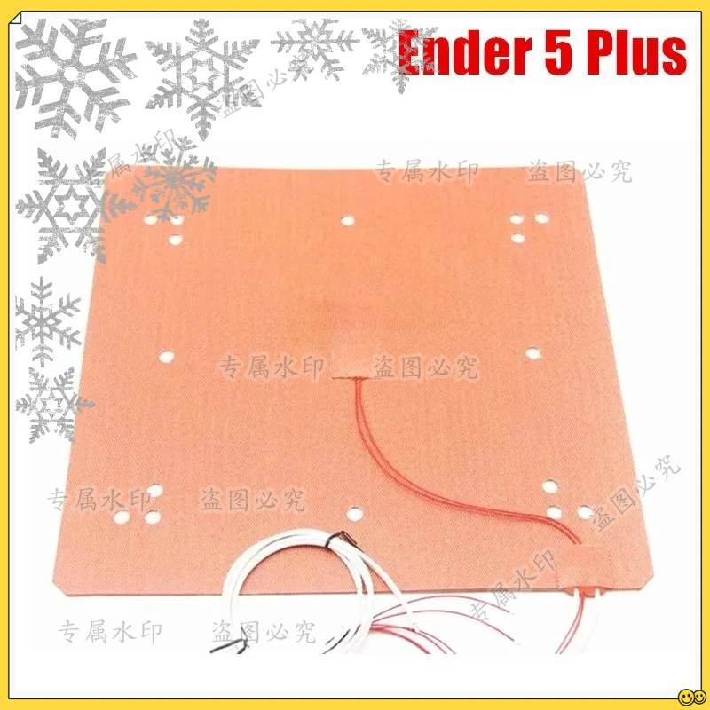 

forEnder 5 Plus 3D Printer Silicone Heater 370x375mm 120V/220V 750W 1000W for Build Plate Heat Bed 3D Printer Parts