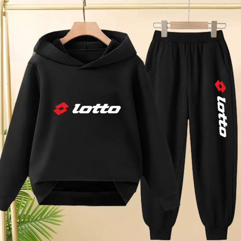 

Winter Warm Sweatshirt Set, Children's Casual Hooded Long Shirt and Long Pants, Suitable for Men Women and Children Aged 3 to 12