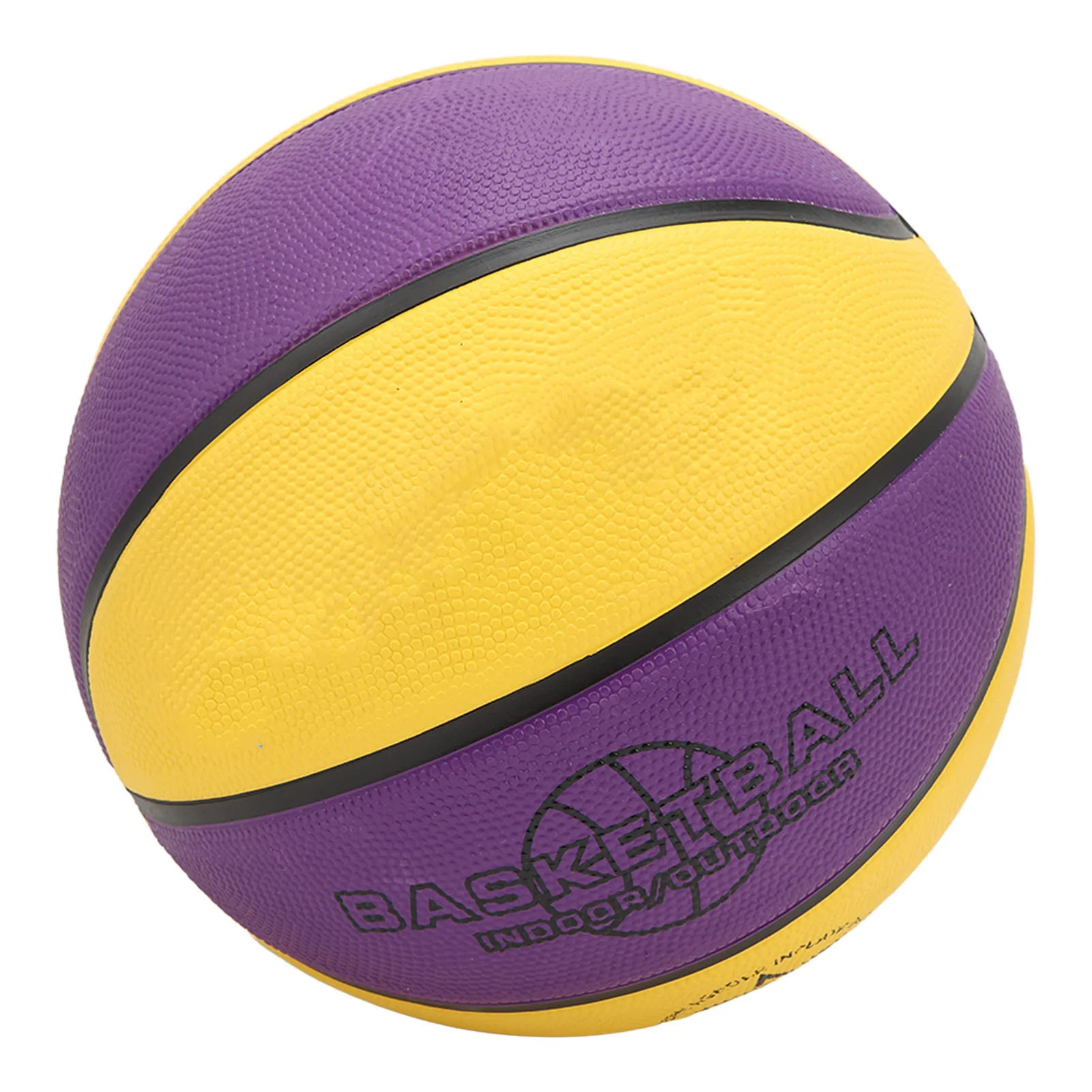 Rubber Basketball Rubber Yellow Soft Touch Easy To Grip Sports Basketball for Kids Youth Boys Girls