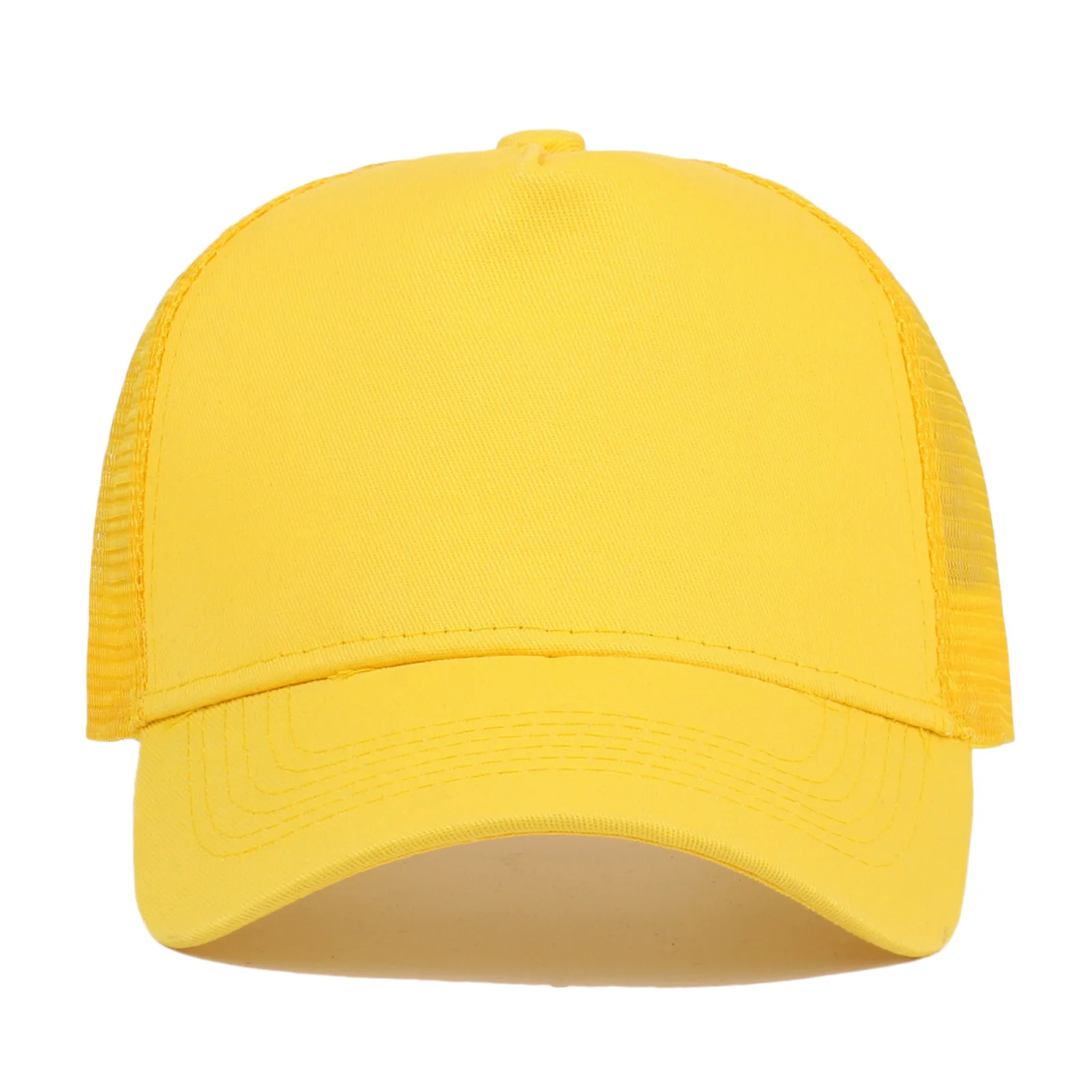Customized Printed Logo Pure Cotton Five Piece Mesh Hats Men's Fashionable Baseball Caps Women's Breathable Duck Tongue Hat