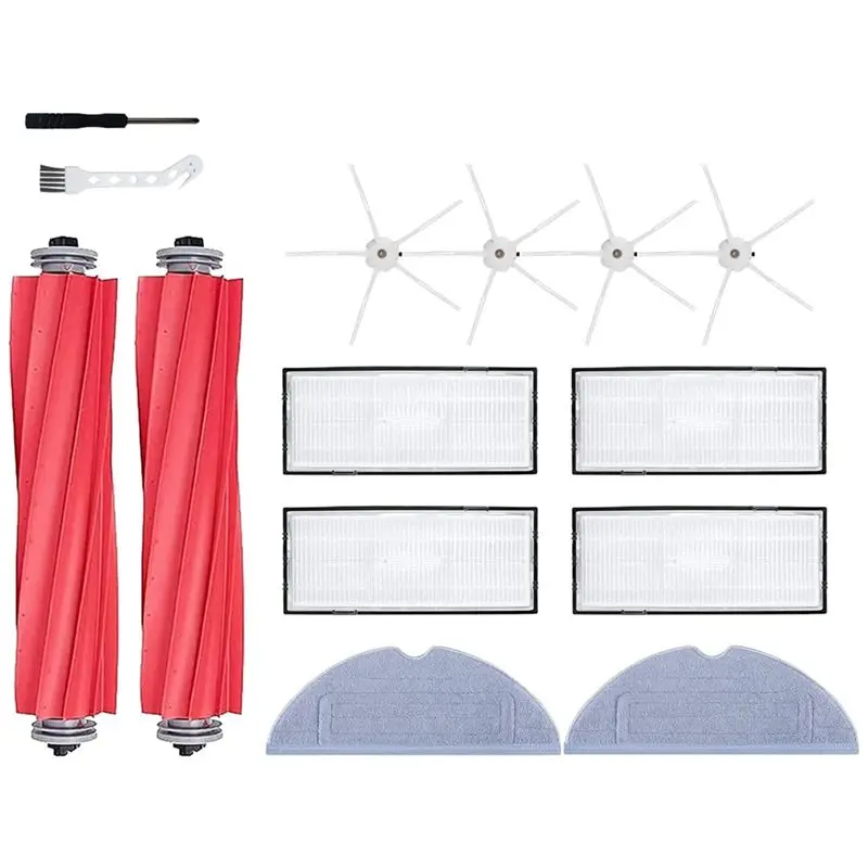 

Запчасти для пылесосов Roborock S7, T7S, T7S Plus: основная щетка, боковая щетка, HEPA-фильтр, салфетка для влажной уборки (A20F)