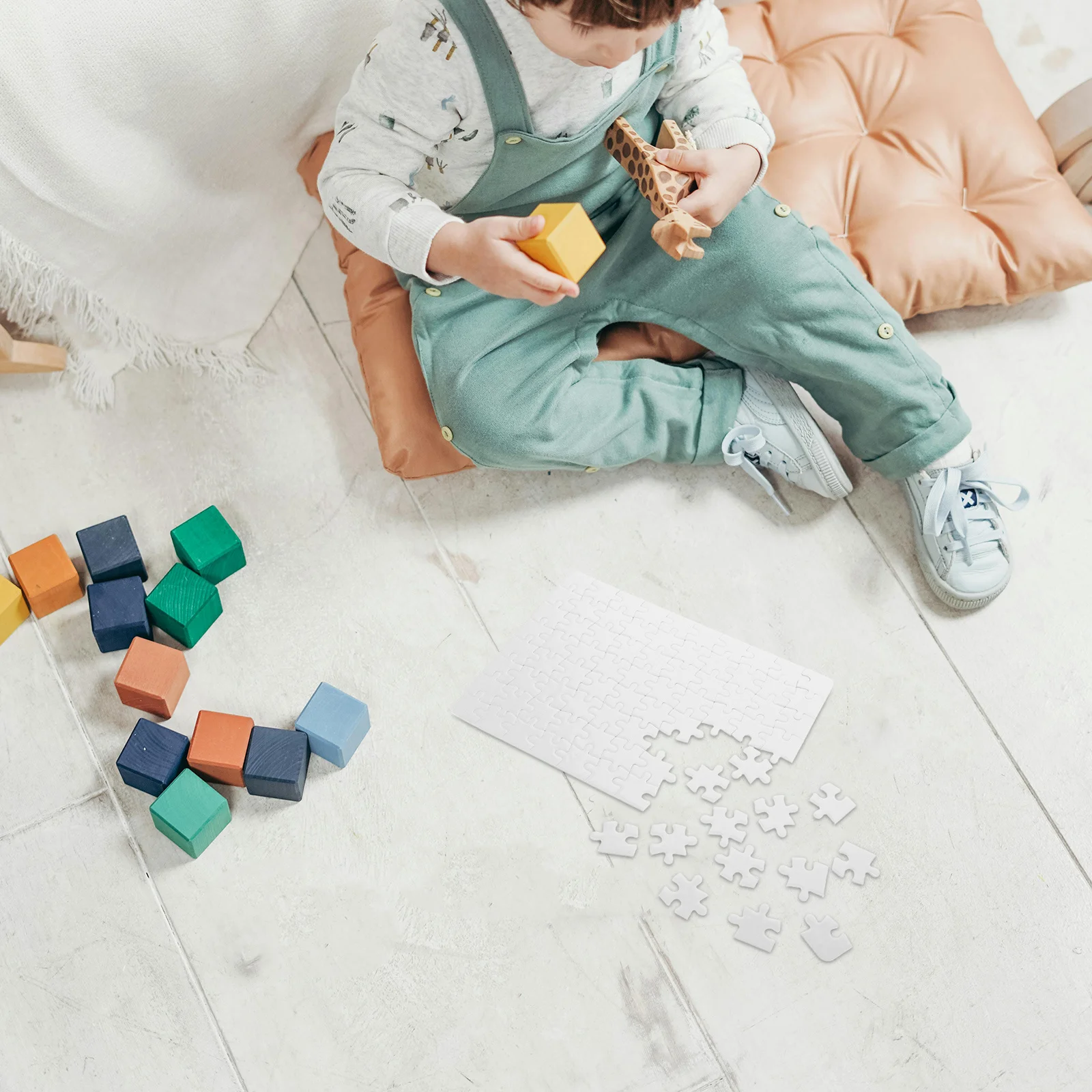 4 fogli pezzi puzzle vuoti bianco sublimazione fai da te puzzle board per disegno artigianale progetti fai da te e interazione familiare