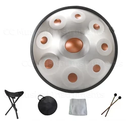 18 inch 9 tone G minor 440hz handpan drum  steel tongue drum meditation instrument beginner Taber Yoga learning instrument gift