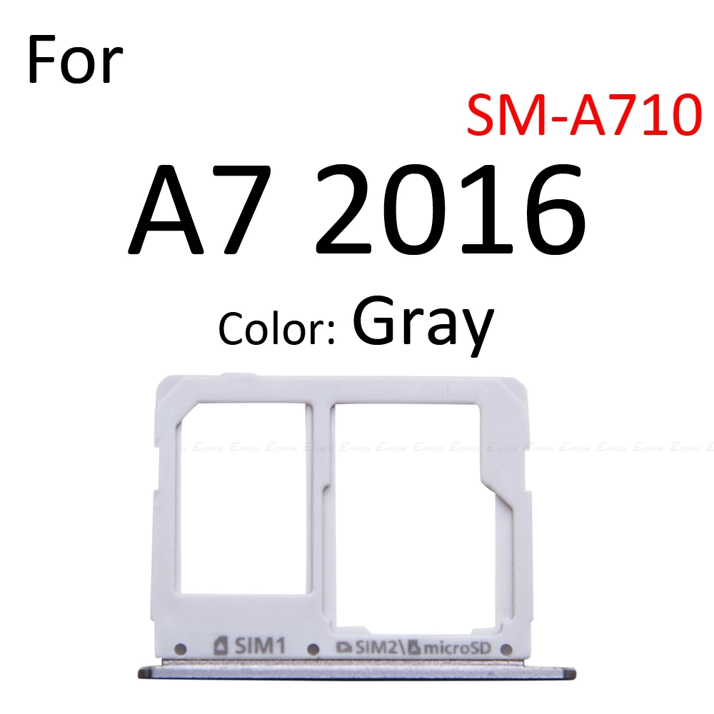 Sim Card Tray Socket Slot Reader Adapter For Samsung Galaxy A3 A5 A7 2016 A710 A510 A310 Micro SD Holder Connector Container