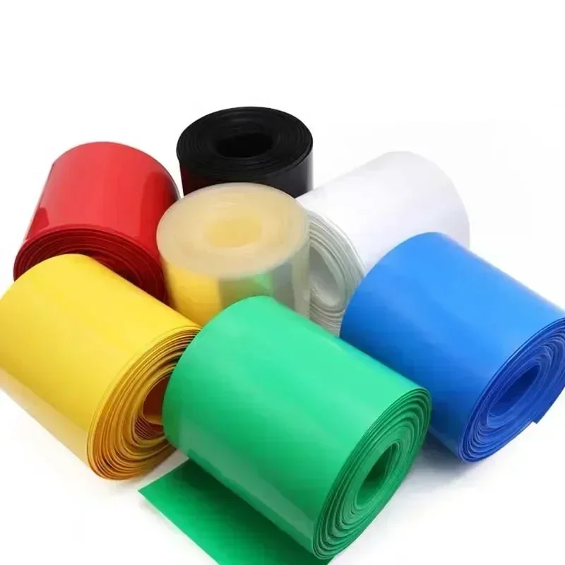 10Meter 18650 Lipo Battery PVC Heat Shrink Tube Pack 7mm ~ 45mm Width Insulated Film Wrap lithium Case Cable Sleeve