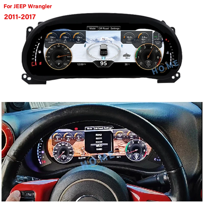 JT LCD Speedometer Display Panel For Jeep For Wrangler For 3 For JK 2011 - 2017 Instrument Cluster Upgrading Car Accessories Vir