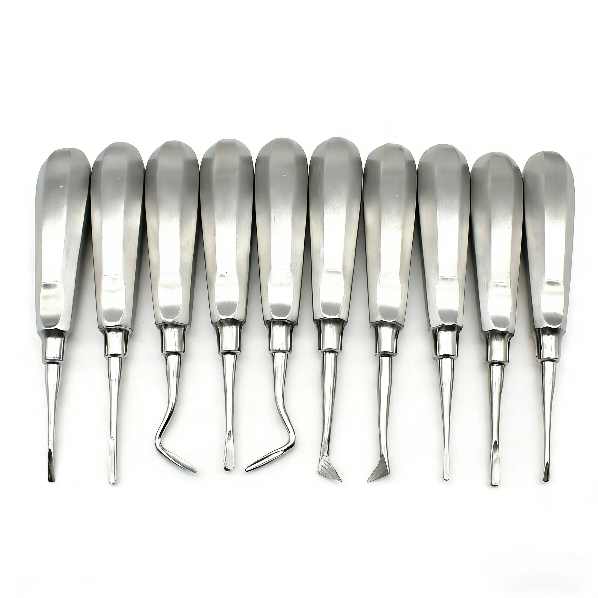 

10 Pcs Stainless Steel Dental Root Elevator Kit Tooth Extracting Forceps Dentist Surgical Tools