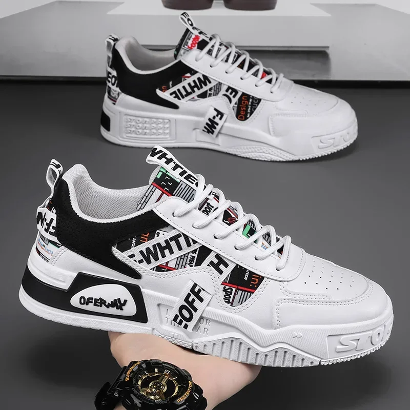 

Мужские повседневные кроссовки на платформе, удобные спортивные кеды из кожи, износостойкие кроссовки для студентов, мужские вулканизированные туфли