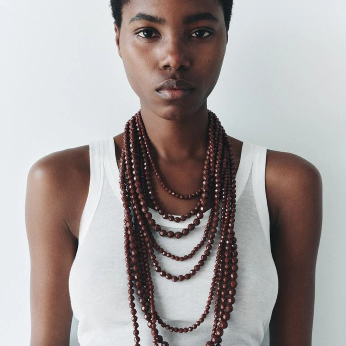 

2024 New ZAA Multi-layer Vintage Handmade Beaded Choker Necklaces for Women Holiday Party Jewelry Gifts Wholesale