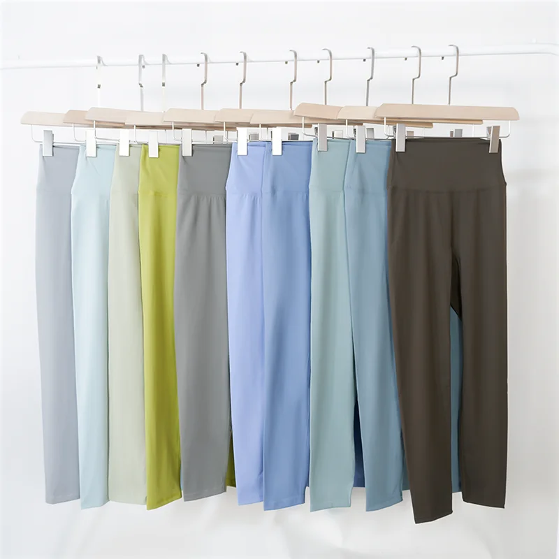 AliExpress LULU FLORA Women's Summer High-waisted Yoga Leggings - Breathable Quick-dry Pants for Fitness, Running & Cycling