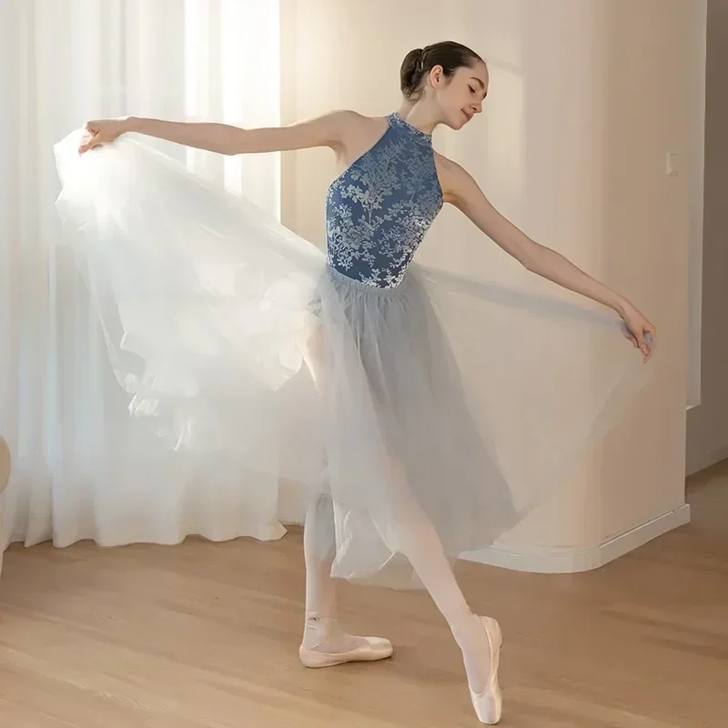 

Розовый балетный трико, женский наряд феи-балерины, классическая танцевальная одежда, гимнастическая одежда, сетчатый наряд танцовщицы, сценический костюм