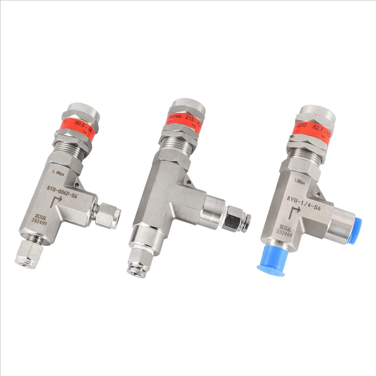 316l Stainless Steel Spring Pressure Relief Safety Valveair Release High Pressure 1/8 1/4 3/8 1/2