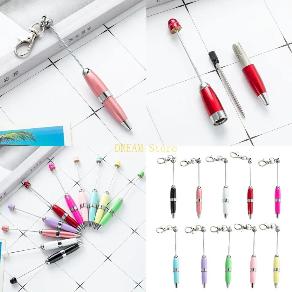 

5pcs BallPoint Pen Pend Prise Pend Beadable Bagnpoint Pen с ключом 1,0 мм подписные школьные принадлежности для лучшей продажи