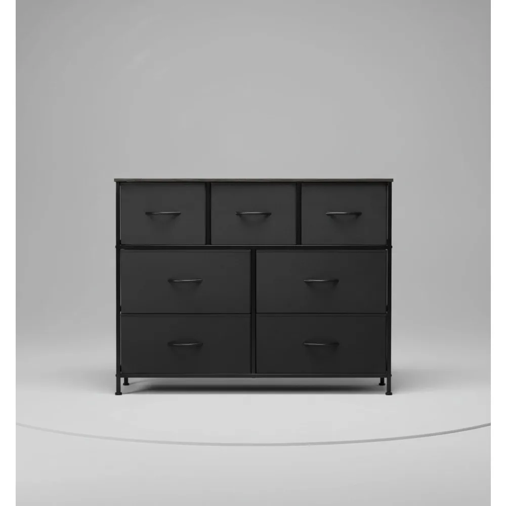 

Тканевый комод с 7 ящиками и стальным каркасом — просторная башня для хранения вещей для спальни, гостиной и органайзера для прихожей