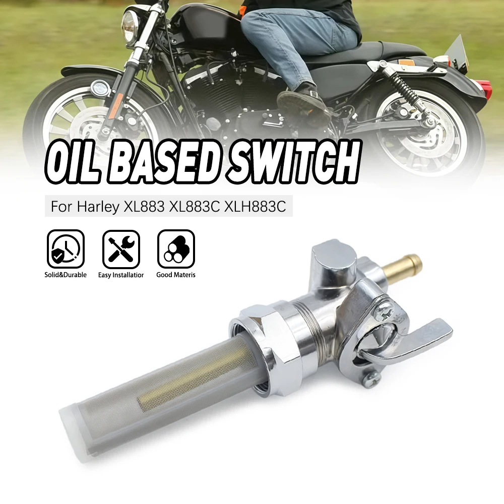 

For Harley Sportster XL883 XL883C XLH883C Hugger XLH883 Super Low XL883L Roadster XL883R XLH1200 Petcock Fuel Valve 22mm Spigot