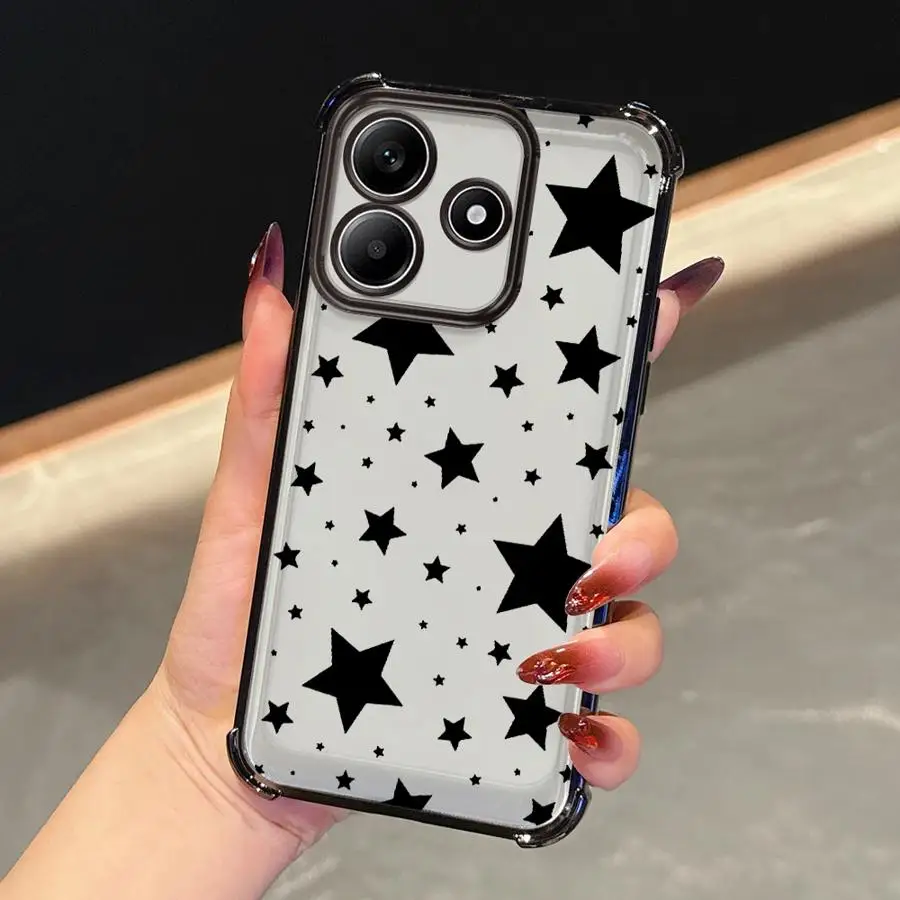 حافظة لهاتف Redmi Note 10s 9S 11 12 13 10 Pro 11s 14 Pro Plus 10 Lite نجمة خماسية