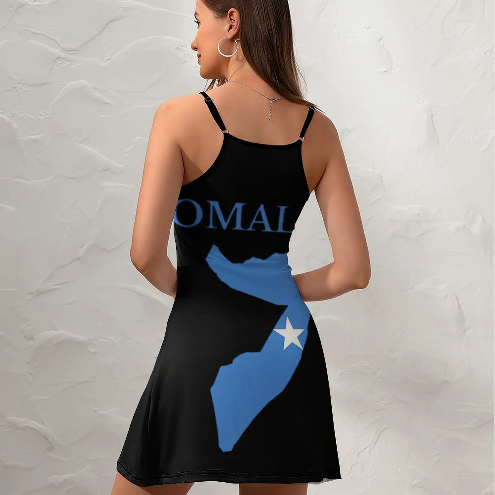 Sexy  Woman's Dress The Dress Somalia Flag Map  Women's Sling Dress Funny Graphic Cocktails Funny Novelty