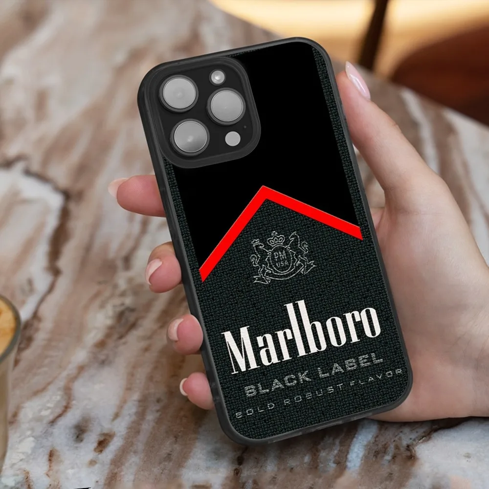 cigarette Phone Case For iPhone 16,15,14,13,12,11,Plus,Pro,Max,Mini M-Marlboro Magnetic Wireless Charge