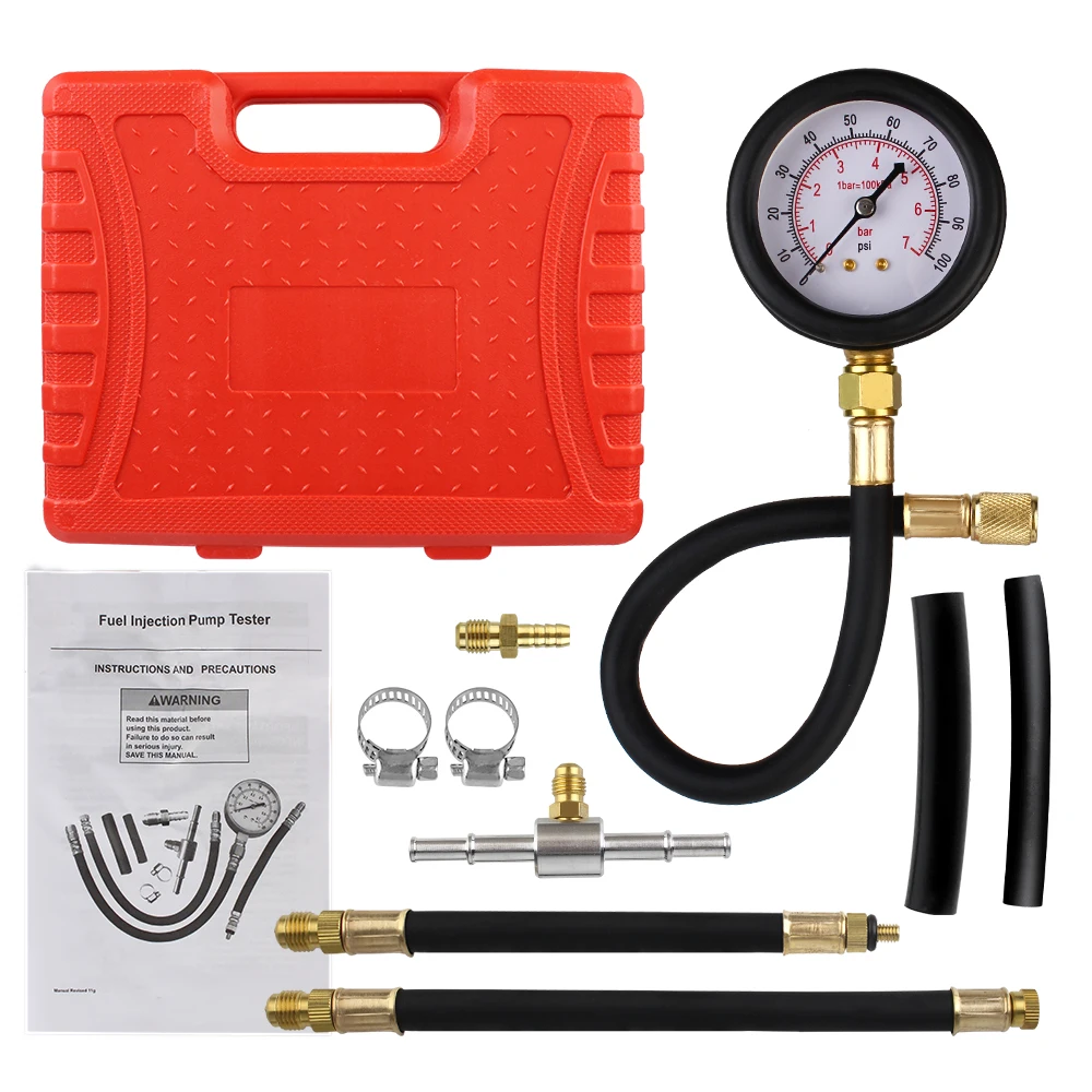 For Fuel Injection Pump Tester Auto Diagnostics Tools Car Test Set TU-113 Fuel Pressure Gauge