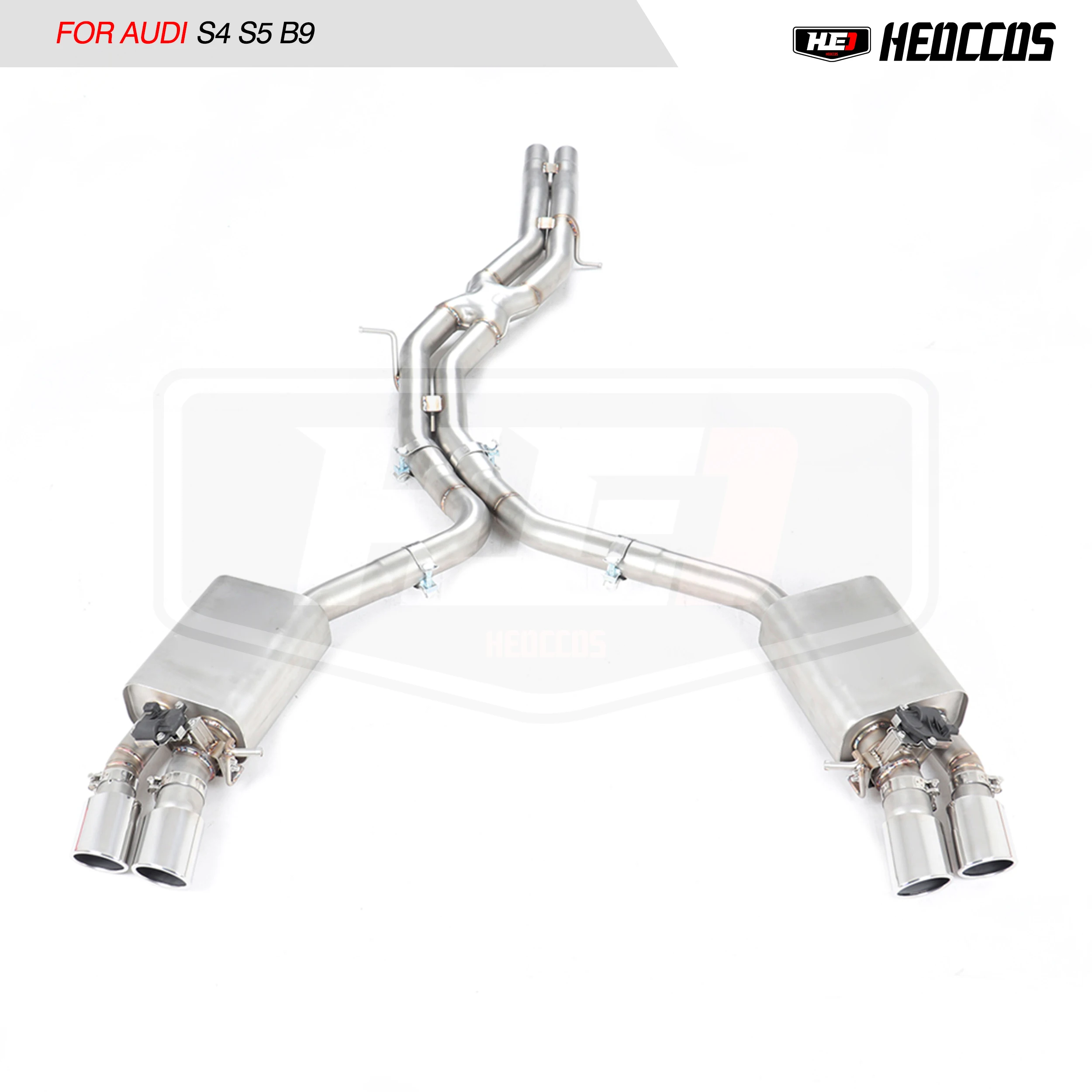 HEO Racing Stainless Valved Catback Exhaust System For Audi S4 S5 B9 Direct Fit Auto Exhaust Replacement Hardware
