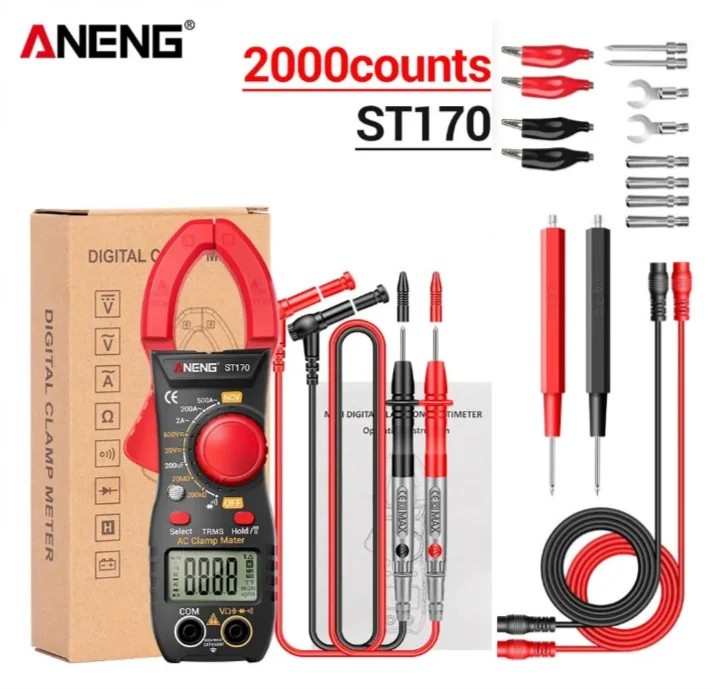 

Цифровой мультиметр-клещи ST170 Pro: Измеритель напряжения, тока, сопротивления и емкости. Набор инструментов для электрических измерений.