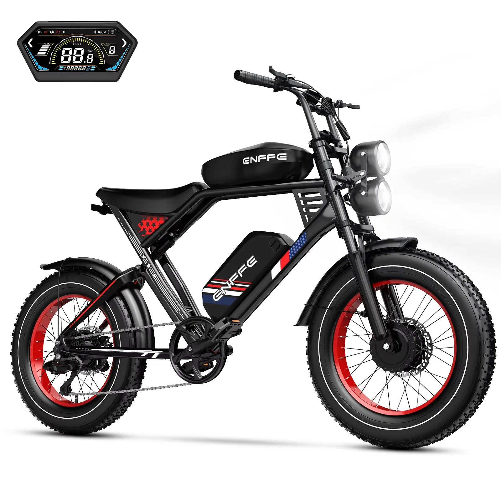 

HARTY BK-LA01 Adult electric bike 48v45Ah Battery 1500W Motor City ebike 20 inches fat tire E-Mountain bike