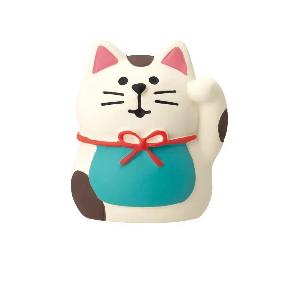 

Japanese Style ZAKKA Cat Figurines DIY Craft Handmade New Year Desktop Ornament Micro Landscape Miniature Resin