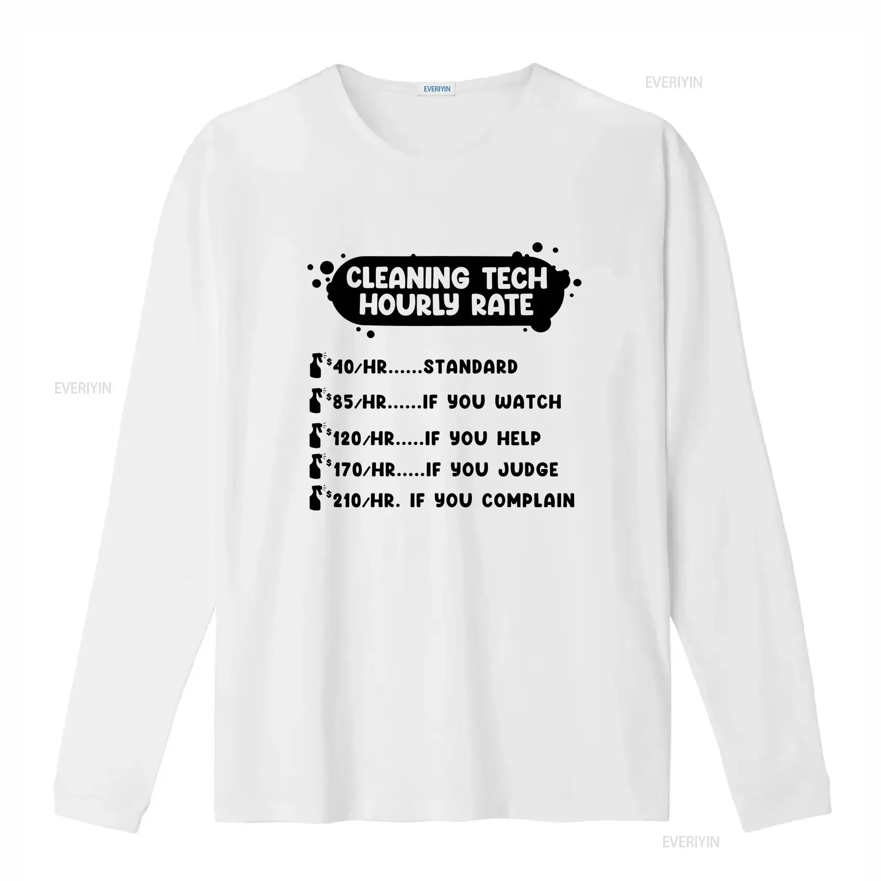 Housekeeper T Shirt Housekeeping House Cleaner Cleaning Tech Hourly Rate  vintage Washed Casual designer clothes Comfortable