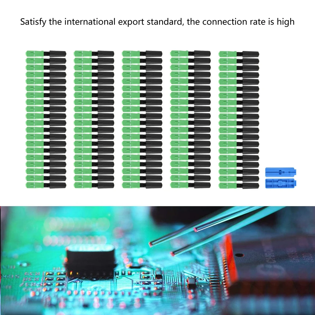 

100Pcs SC/APC Embedded Optic Quick Fast Connector Connecting Adapter(straight plug)