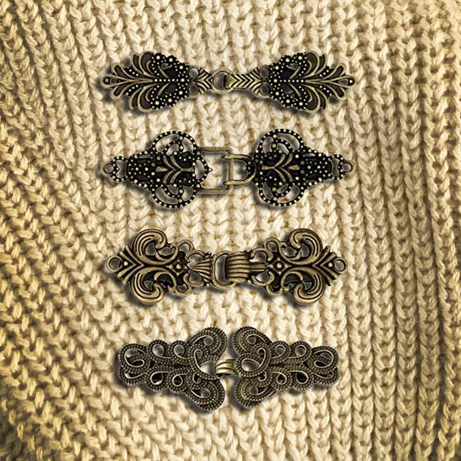 Vintage Style Sweater Brooch Clip for Women Girls Cardigan Clasp Cape Fastener Alloy Decorative Clothing Pin