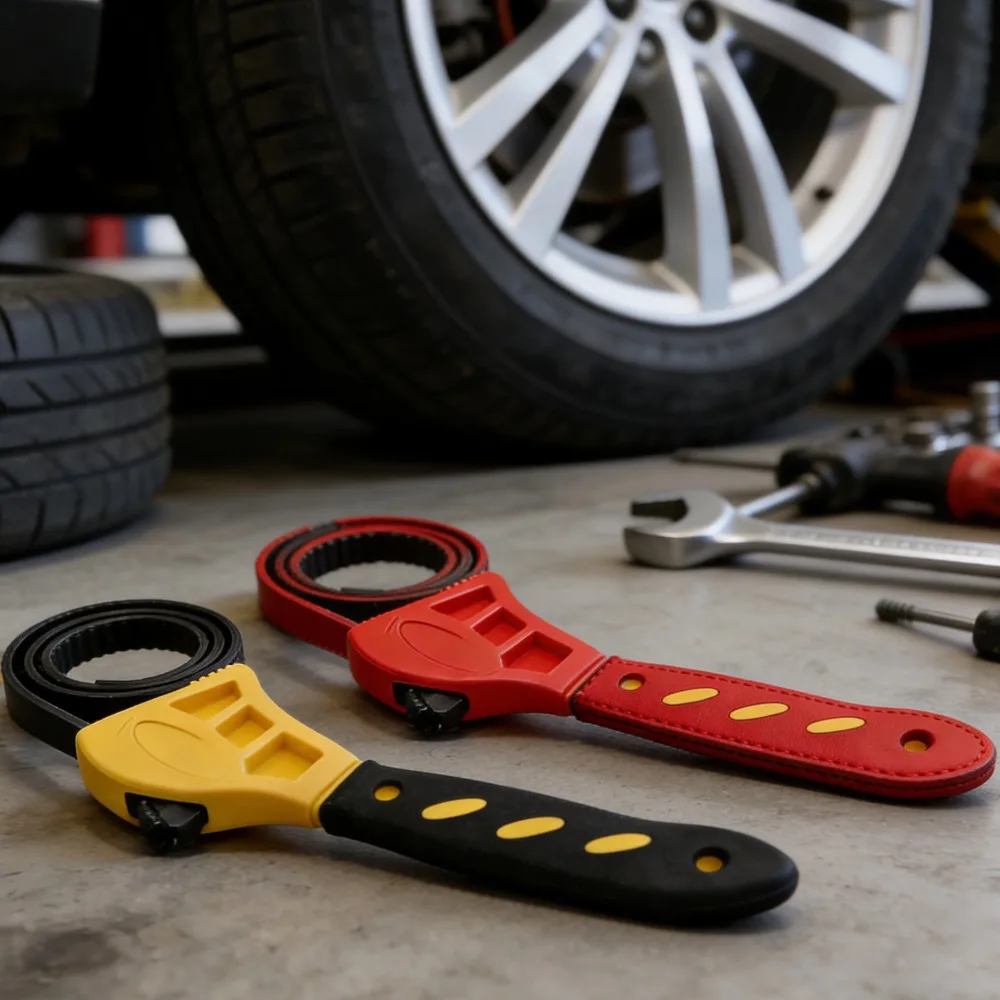 6-inch Multi-function Belt Wrench Plastic Adjustable Bottle Opener Auto Repair Filter Multi-function Hardware Tool