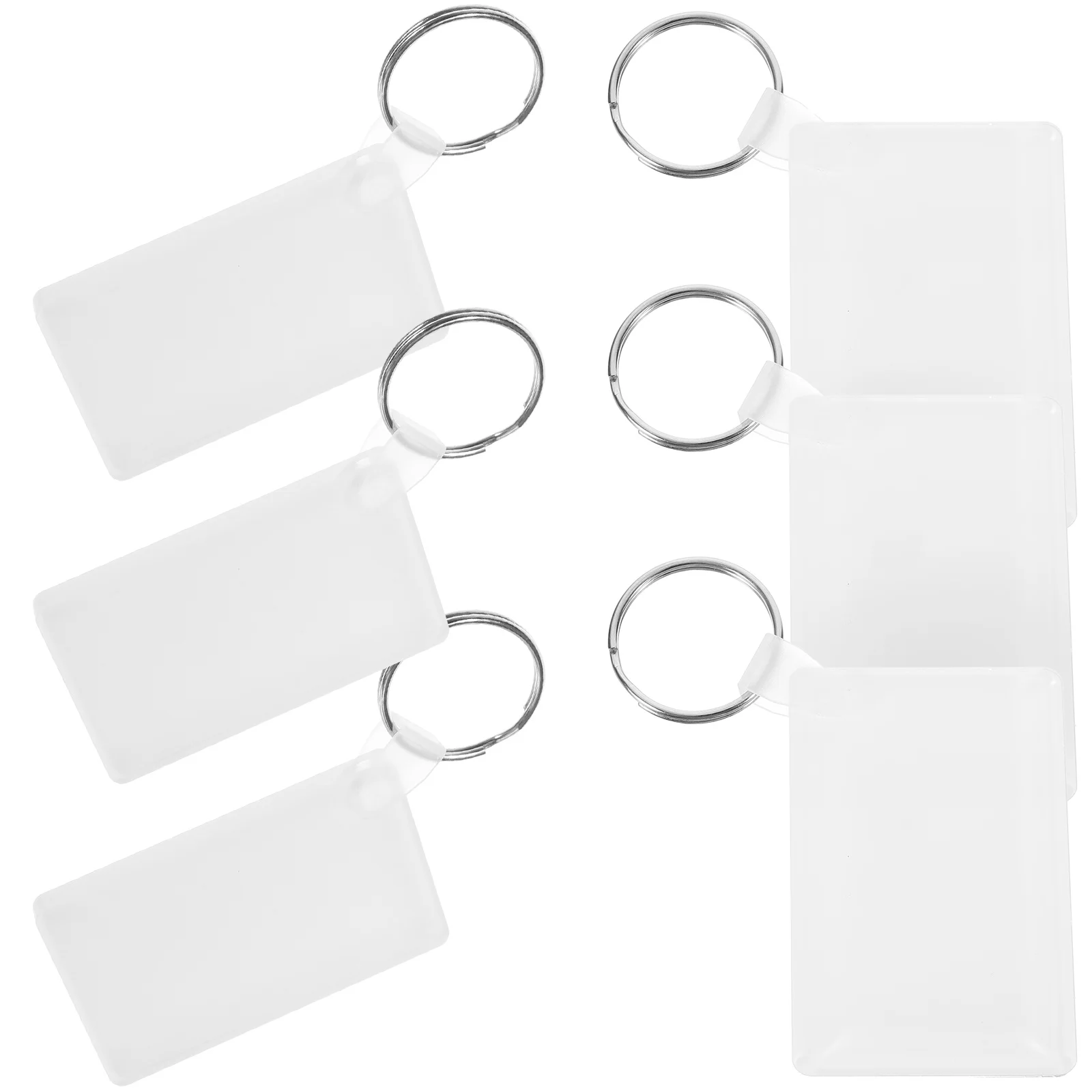 

6pcs Heat Transfer Keychain Blanks Sublimation Diy Craft Key Rings For Gifts Accessories Pendant Wallet Bag Charm Metal