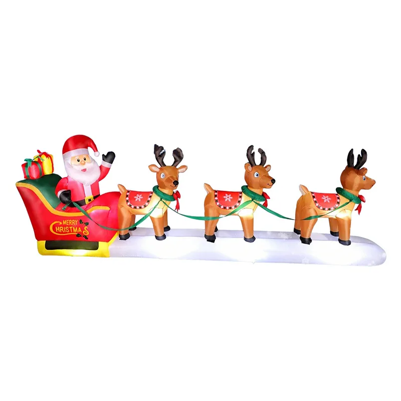 Hot Sale Christmas Outdoor Decoration, Yard Christmas Elk Sleigh Santa Inflatable Air Model