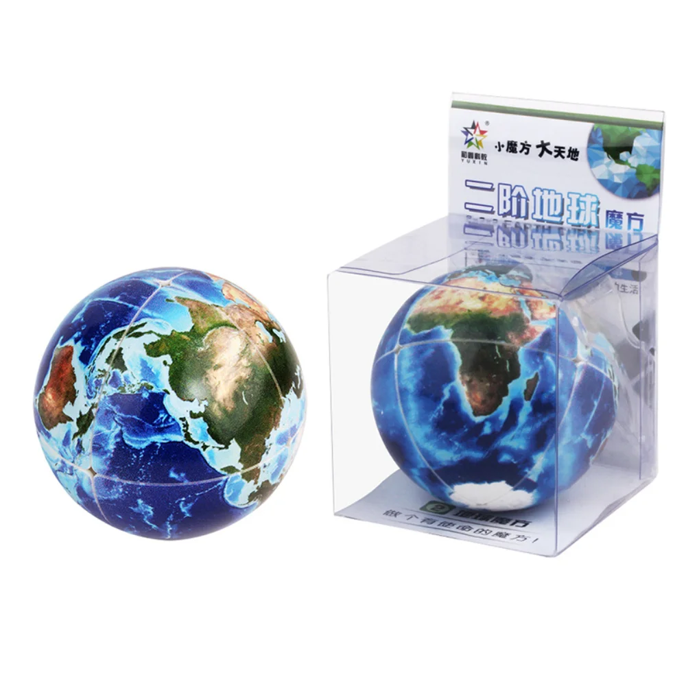 

Yuxin Earth 2x2 профессиональный магический куб УФ печать Cubo Magico Новинка пазл магический квадрат кубик бирука подарок Обучающие игрушки