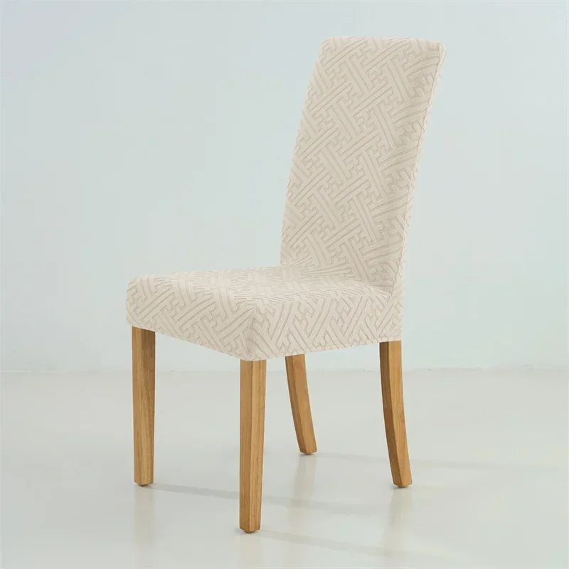 1/4 stücke Jacquard Esszimmer Stuhl Abdeckung Stretch Anti-schmutzig Stuhl Abdeckungen Wohnkultur Küche Sitz Schonbezug für Bankett party Hochzeit – Detail 3