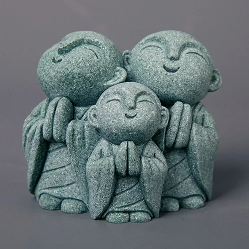 حديقة زخرفة بوذا تمثال البوذية التماثيل مصغرة الراهب تمثال متعددة الأغراض 1 مجموعة الصين زن الروحي