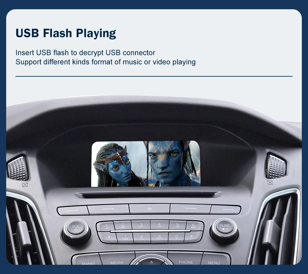 Kabelloses CarPlay für Ford Focus Escape Fiesta C-max Sync 2 Android Auto Interface Mirror Link AirPlay Car Play Funktion – Detail 12