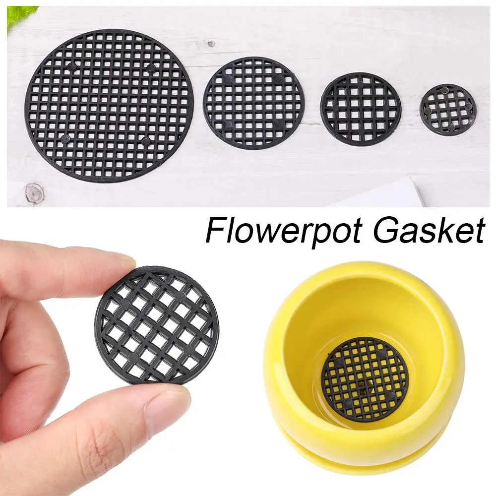 10Pcs Plastic Mesh Mat Garden Supply Leak-proof Anti-corrosion Grid Bottom Pad Flowerpot Gasket