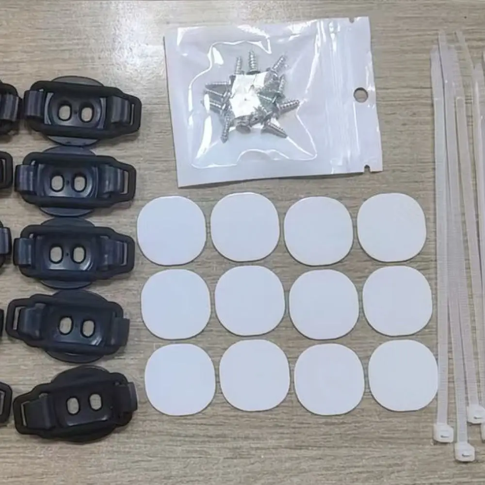 Adhesive Wall Hooks For Outdoor String Lights Patio Garden Decor Cable Organizers Self Stick Mounting Clips Fasteners