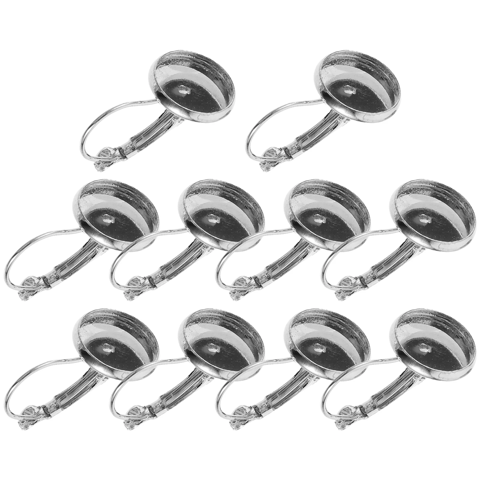 

20pcs Earring Blanks Bezel Trays for DIY Jewelry Making Resin Embedding Gemstone Setting Sturdy Iron Material Long Lasting