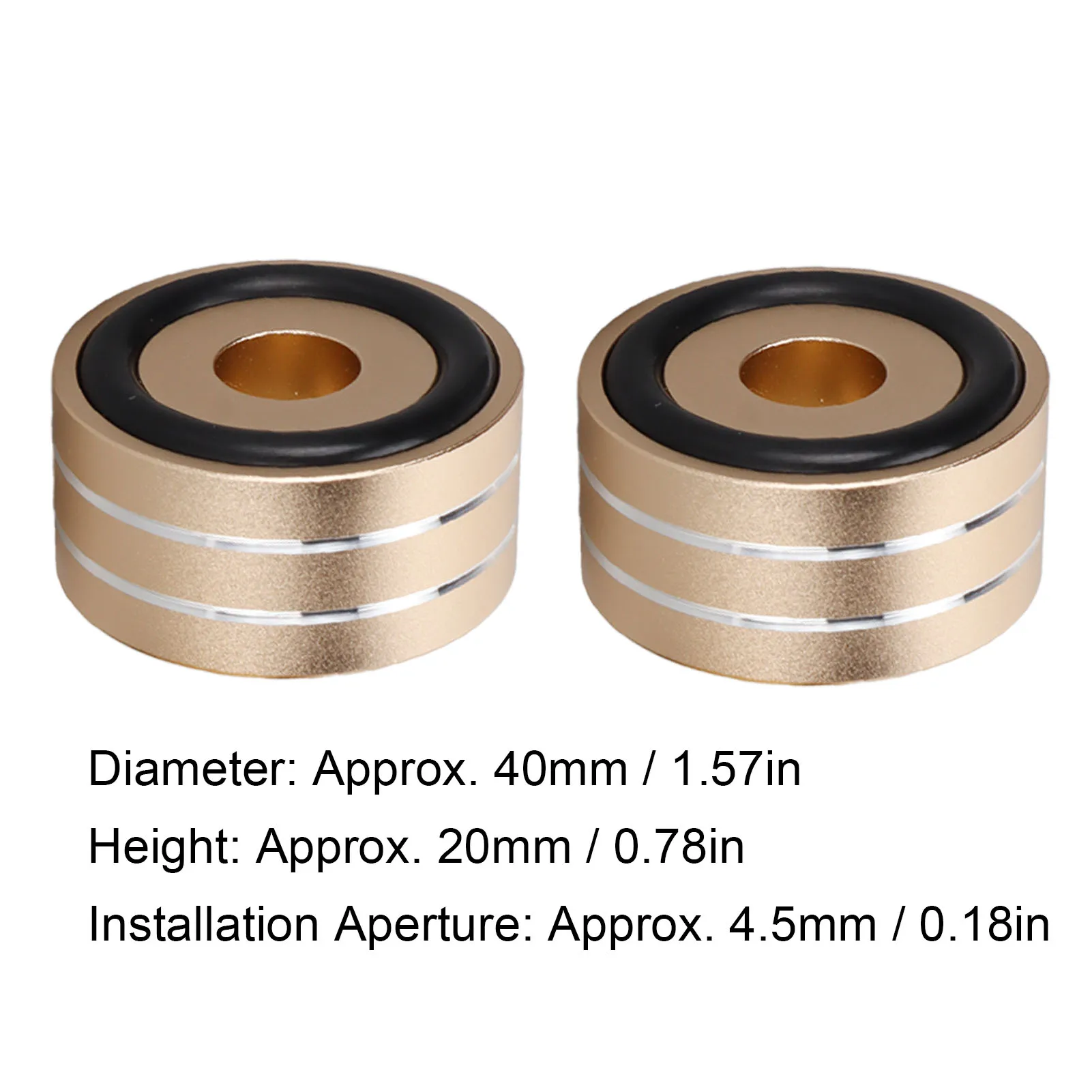 40x20mm Speaker Spikes  CNC Machining Shockproof Speaker Cone Base Pads for Speaker for Recorder for DVD Player view 4