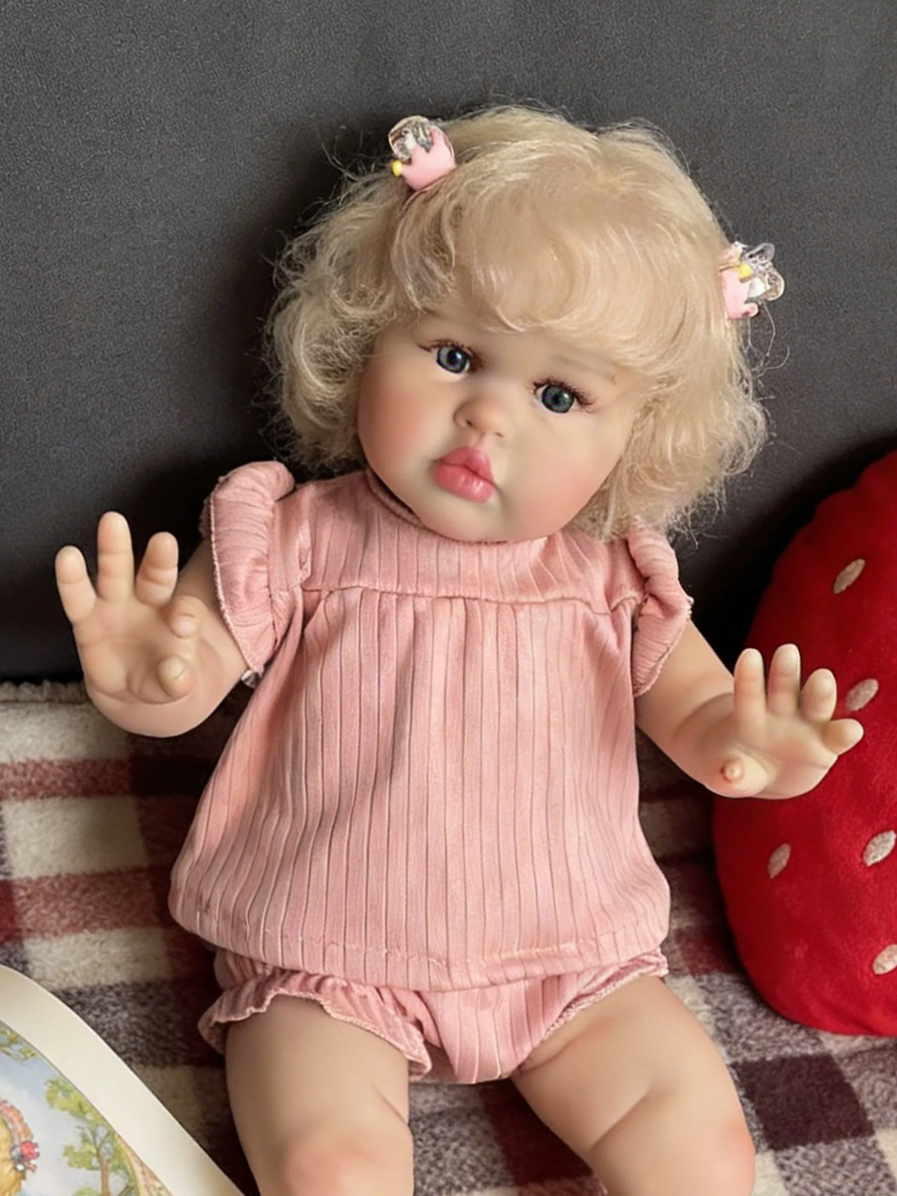 22 inch meerdere lagen schilderen zichtbare aderen handgeworteld haar mooie pasgeboren Ellie zachte doek lichaam levensechte peuter herboren pop