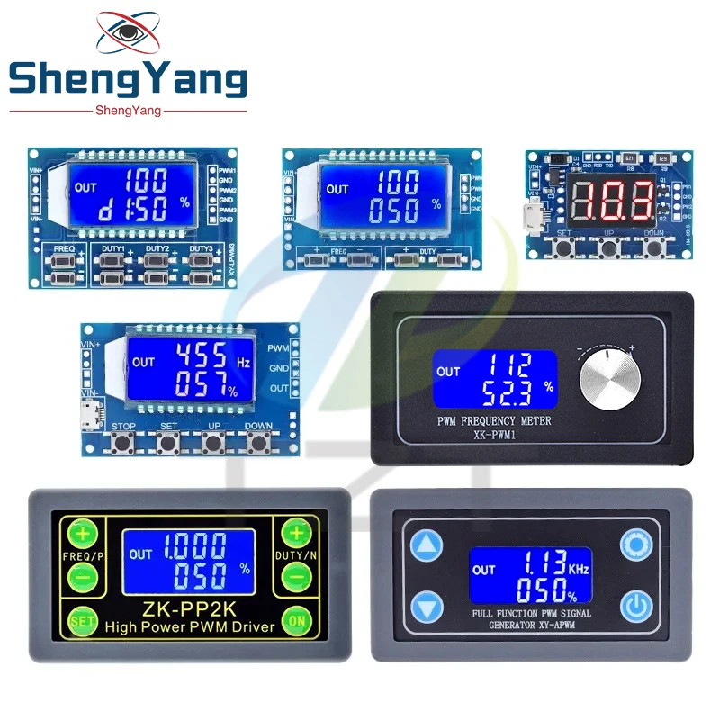 TZT Dual Mode Signal Generator PWM Pulse Frequency Duty Cycle Adjustable Module LCD Display 1Hz-150Khz 3.3V-30V PWM Board Module