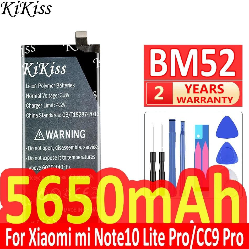 for Xiao Mi BM52 Battery For Xiaomi Mi Note 10 Note10 Lite 10Lite / Mi Note 10 Note10 Pro 10Pro/ CC9pro CC9 Pro Phone 5650mAh