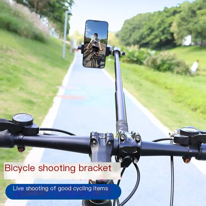 Bicycle Phone Holder Motorcycle Invisible Handlebar Mount Bracket Monopod for GoPro Max Hero 10 Insta360 X2 Camera Moto