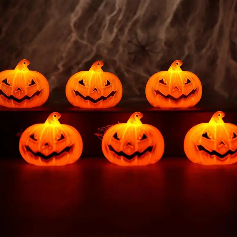 10/5/3/1PCS Halloween Pumpkin LED Night Light Haunted House Horror Props Halloween Party Home Indoor Decoration Supplies Kids Fa