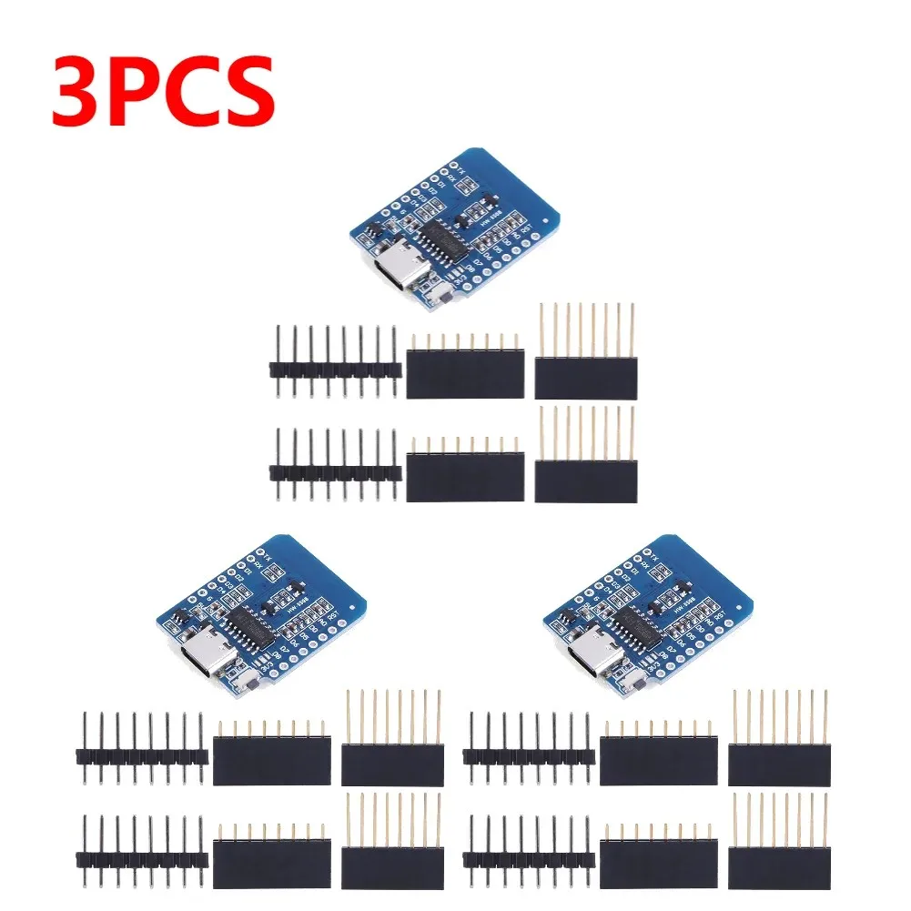 1-10 stks ESP8266 D1 Mini WIFI Development Board ESP-12F Wemos D1 Mini Nodemcu Lua Iot Board 3.3 V Met Pins TYPE-C/Micro USB XCW